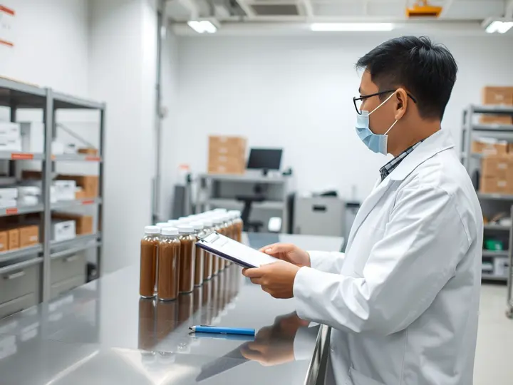那森质检人员检查标准提取物产品