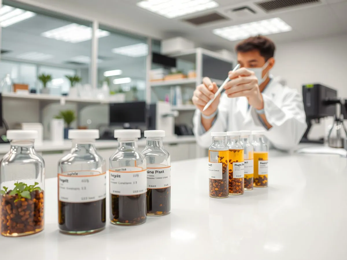 那森质量保障实验室，植物提取物样品检测场景